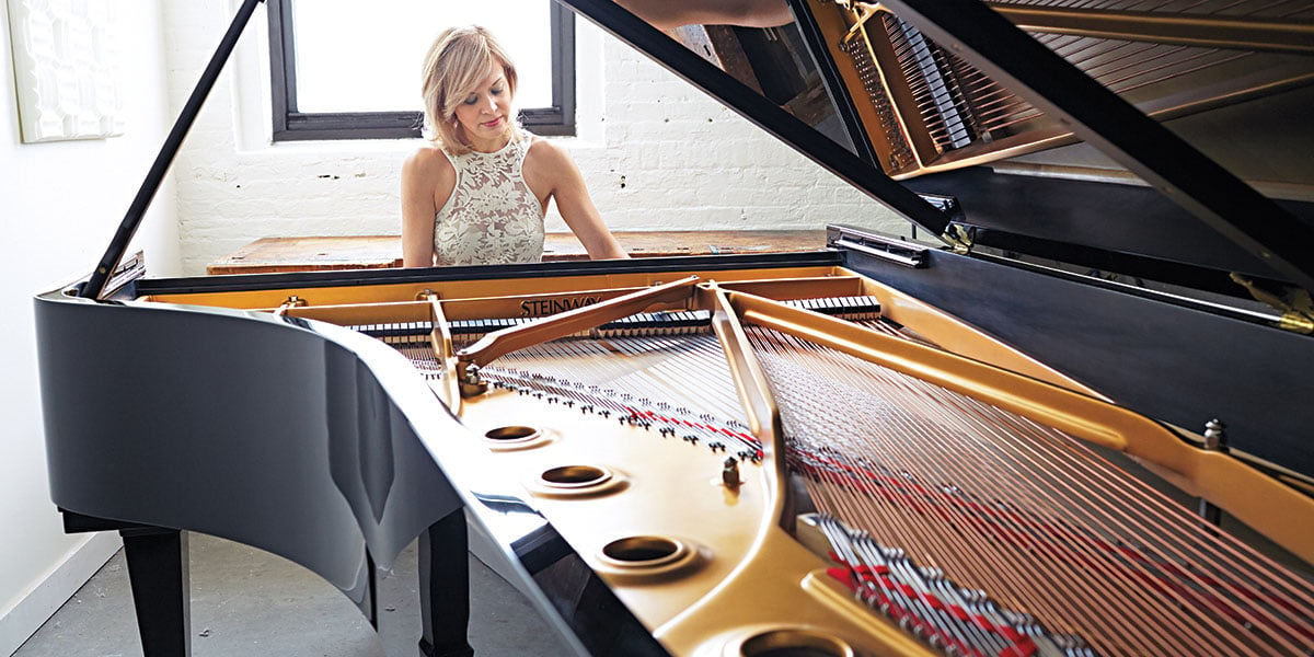 Person Playing Piano