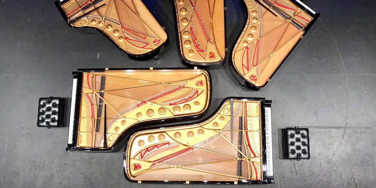 Steinway Pianos From Above