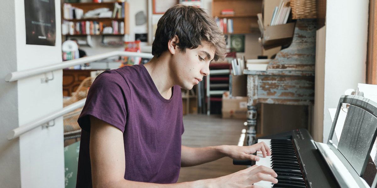 Young Person Playing Piano