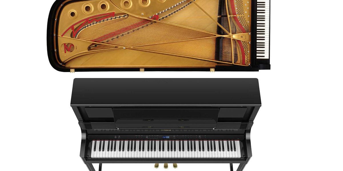 Grand And Digital Piano Image Comparison