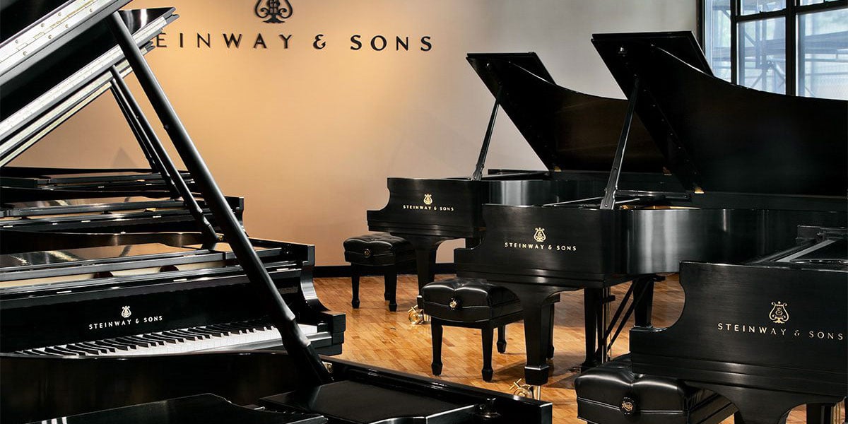 Pianos In Steinway Showroom